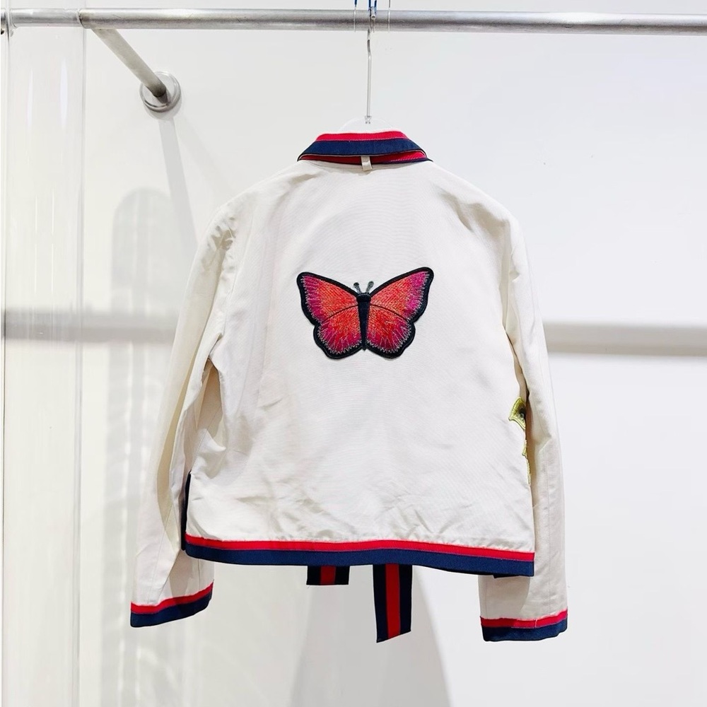 ❌sold❌Authentic Gucci Women's Cream Blazer with Floral Design - Picture 2 of 6